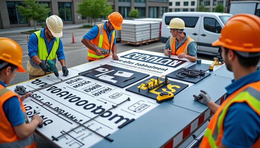 Installer et démonter sa signalétique : checklist logistique